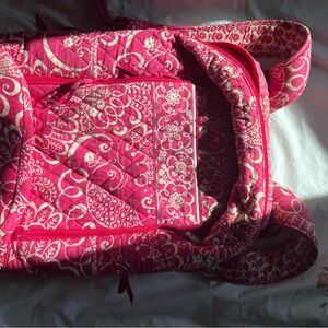 Vera Bradley Raspberry Pink Floral Quilted Backpack